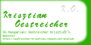 krisztian oestreicher business card